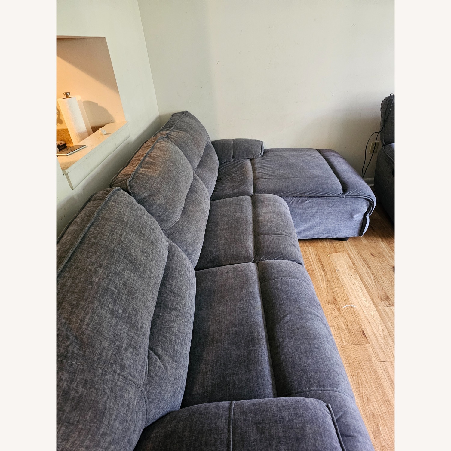 Bob's Discount Furniture Dark Gray 3+ Seater Sofa - image-1