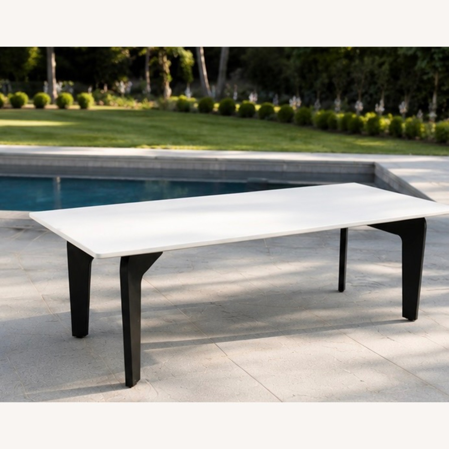CB2 Stone Outdoor Dining Table - image-2