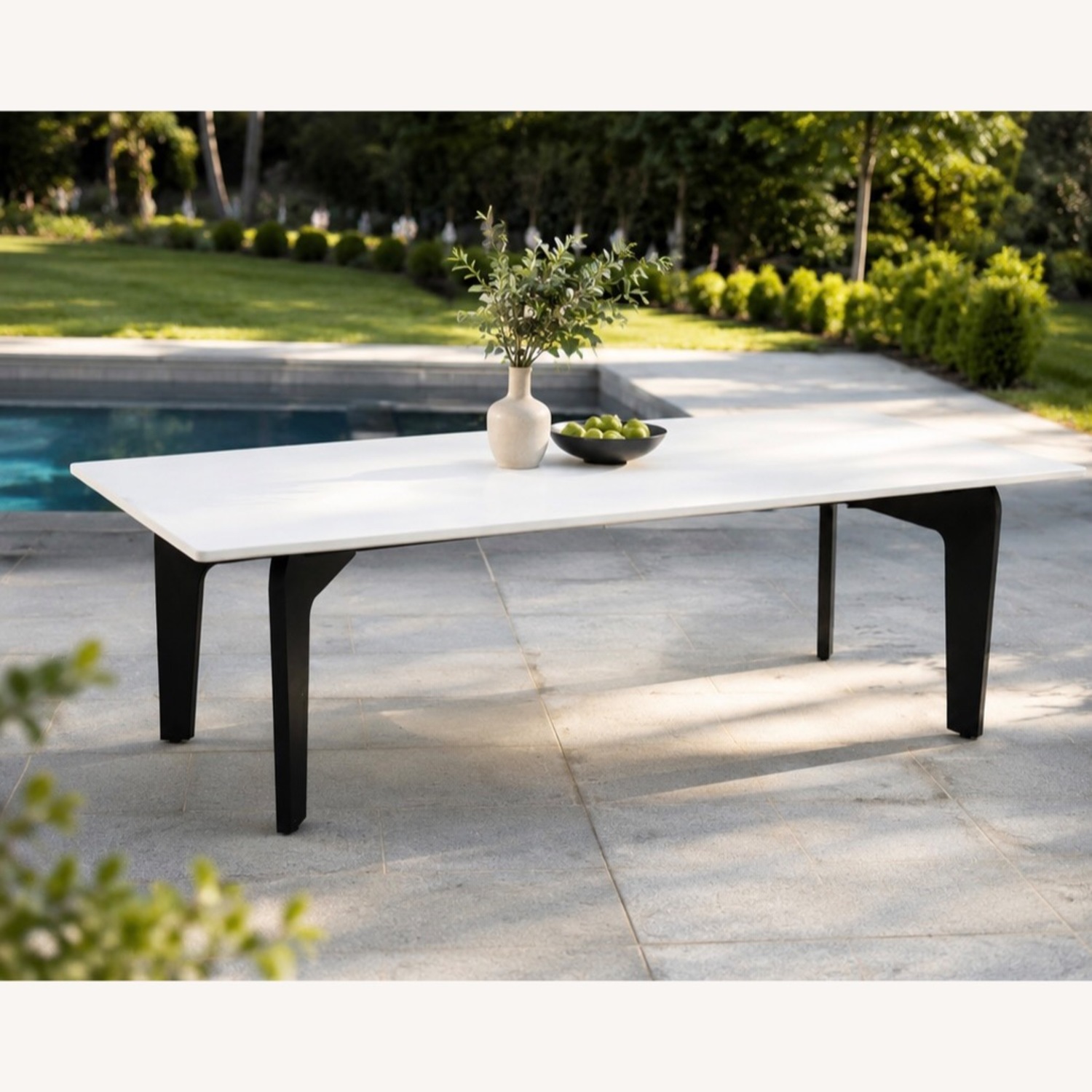 CB2 Stone Outdoor Dining Table - image-1