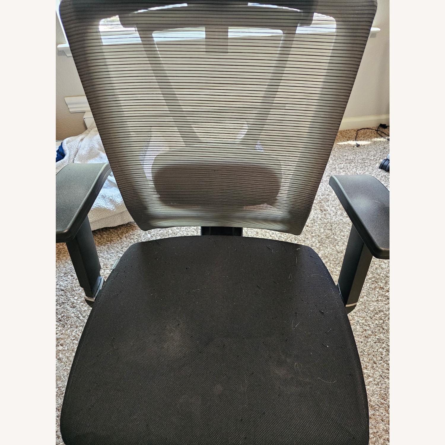 Autonomous Black Fabric Office Chair - image-1
