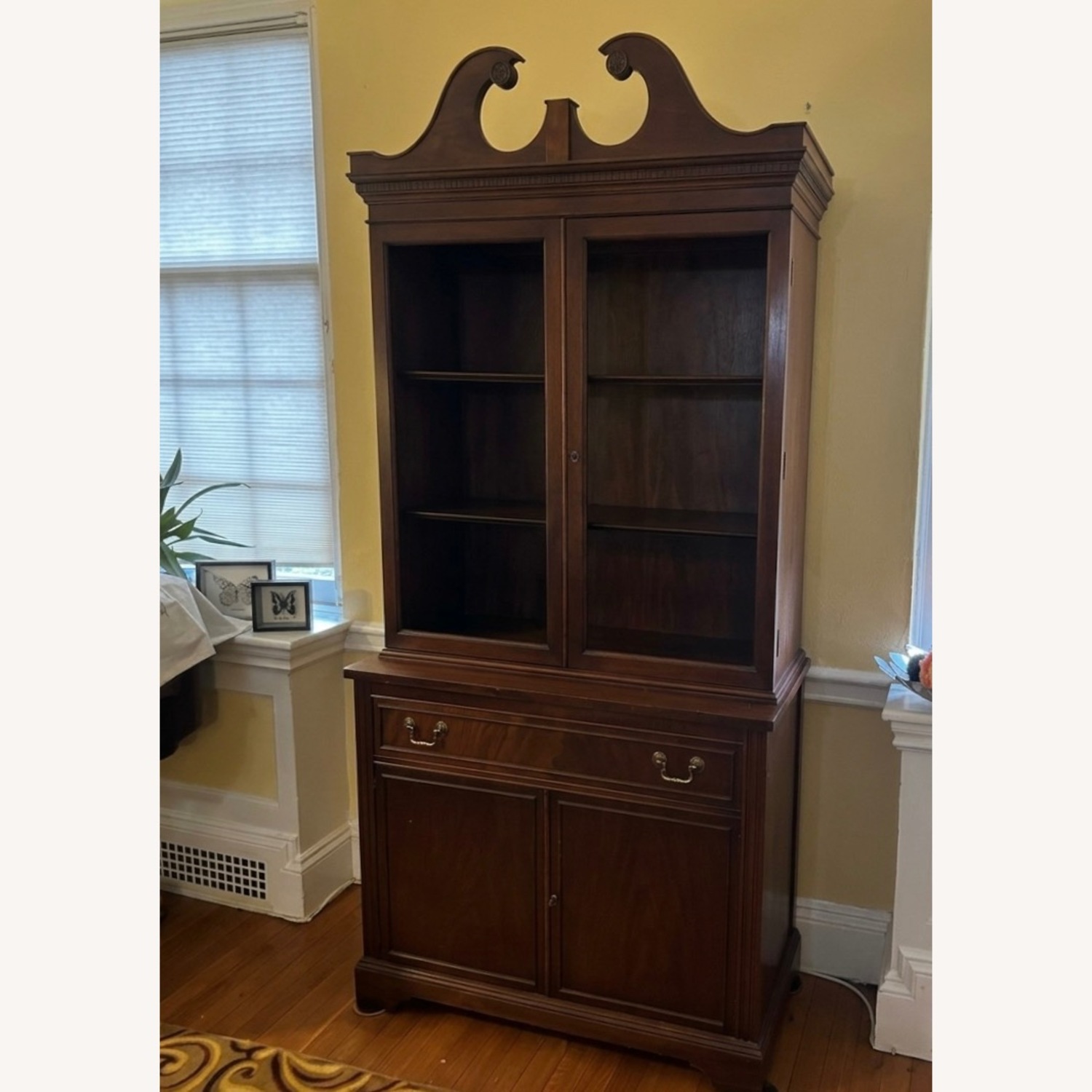 Vintage Chippendale Style Mahogany Bookcase  - image-1