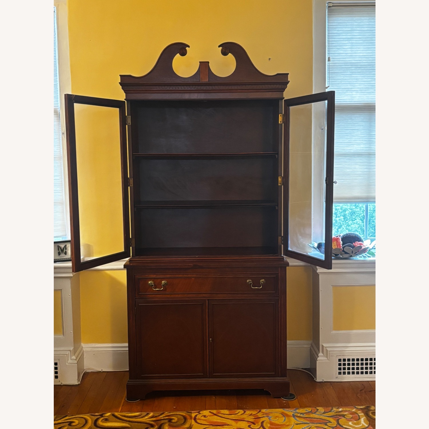 Vintage Chippendale Style Mahogany Bookcase  - image-2