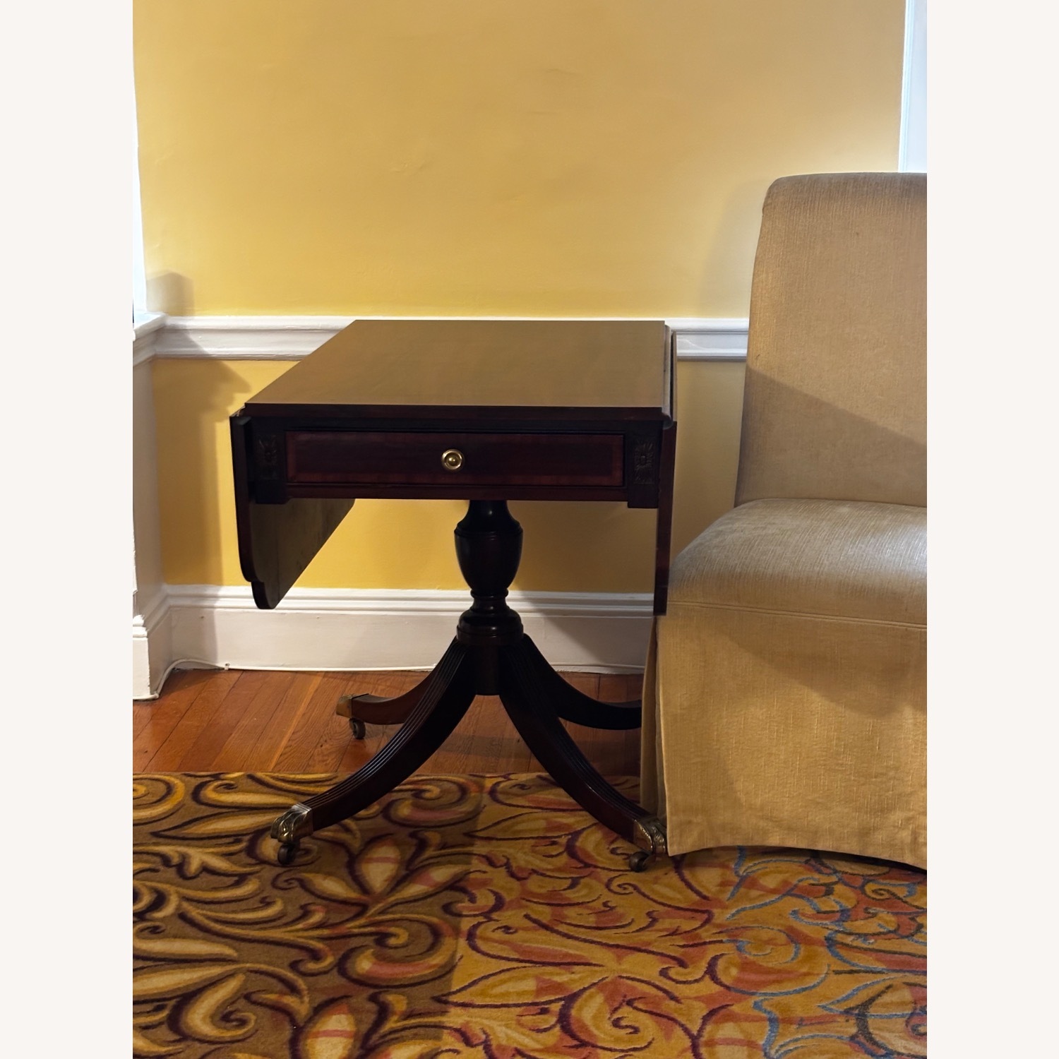 Vintage  Mahogany Drop-Leaf/ Breakfast Table - image-2