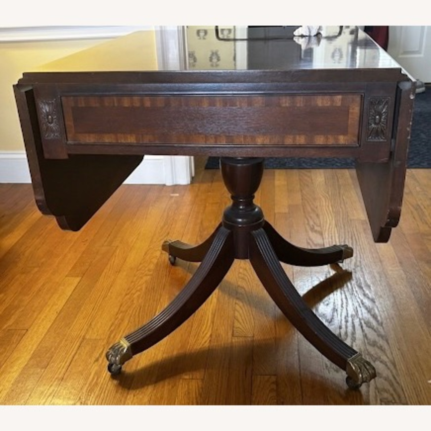 Vintage  Mahogany Drop-Leaf/ Breakfast Table - image-4