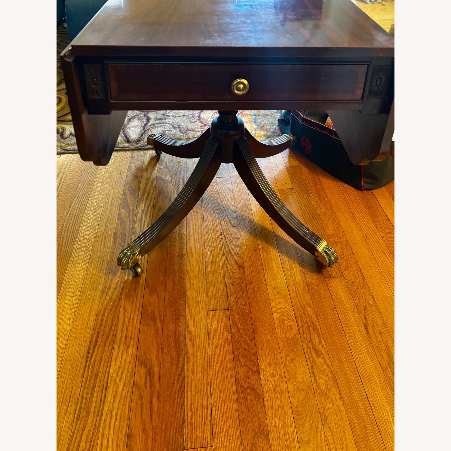 Vintage  Mahogany Drop-Leaf/ Breakfast Table - image-3