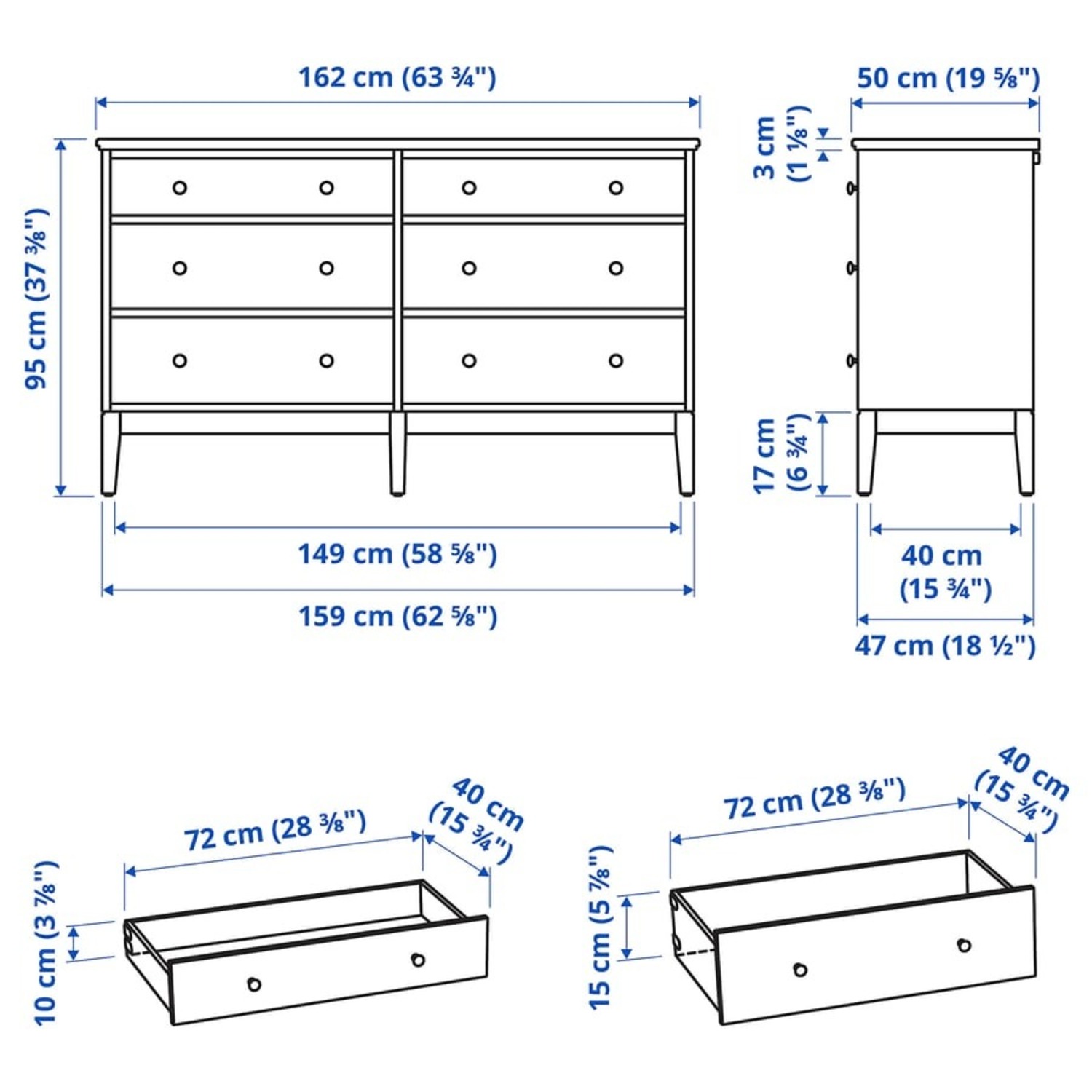 IKEA Idanas Dark Brown Wood Dresser - image-3