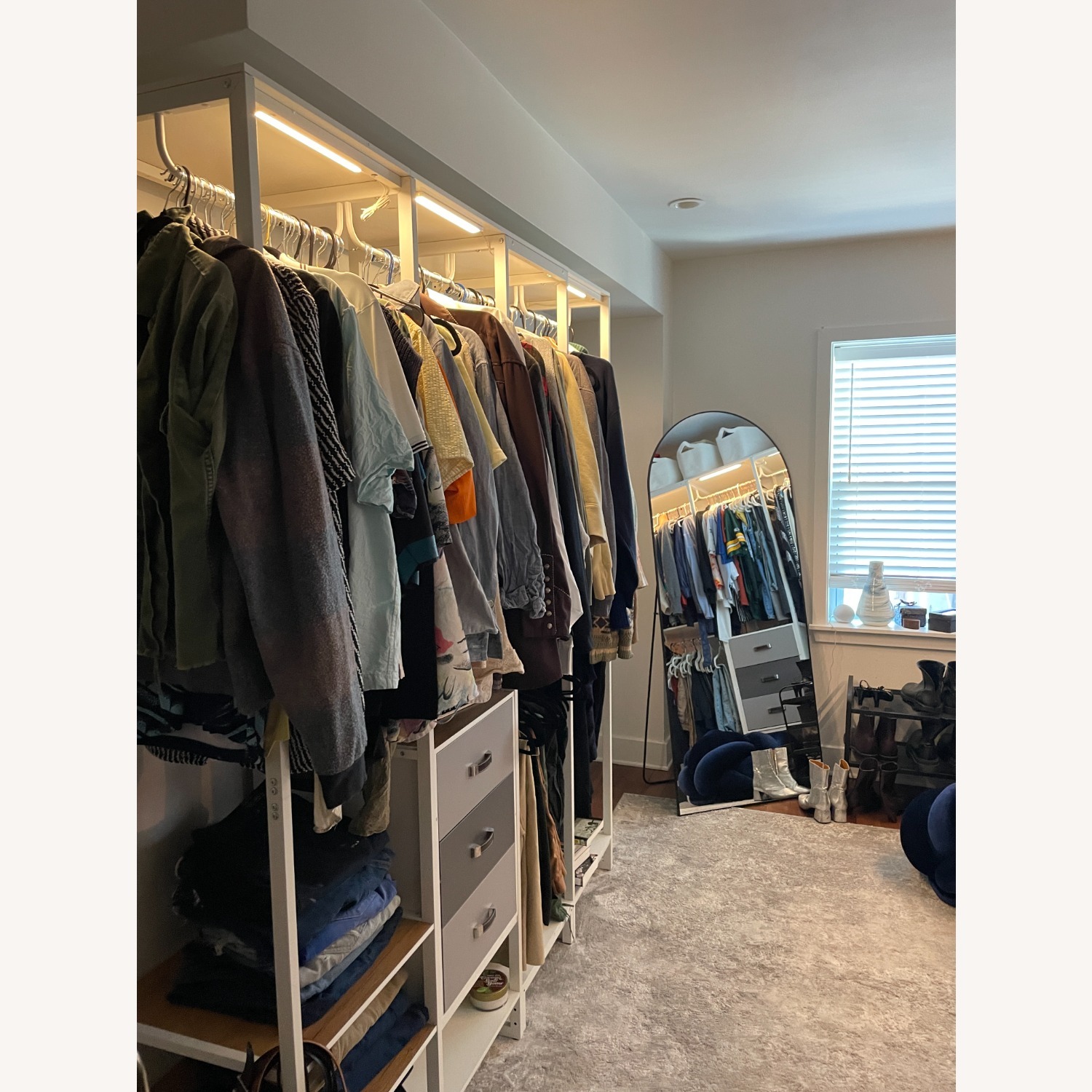 Amazon White Wood Clothes Rack 2 - image-4