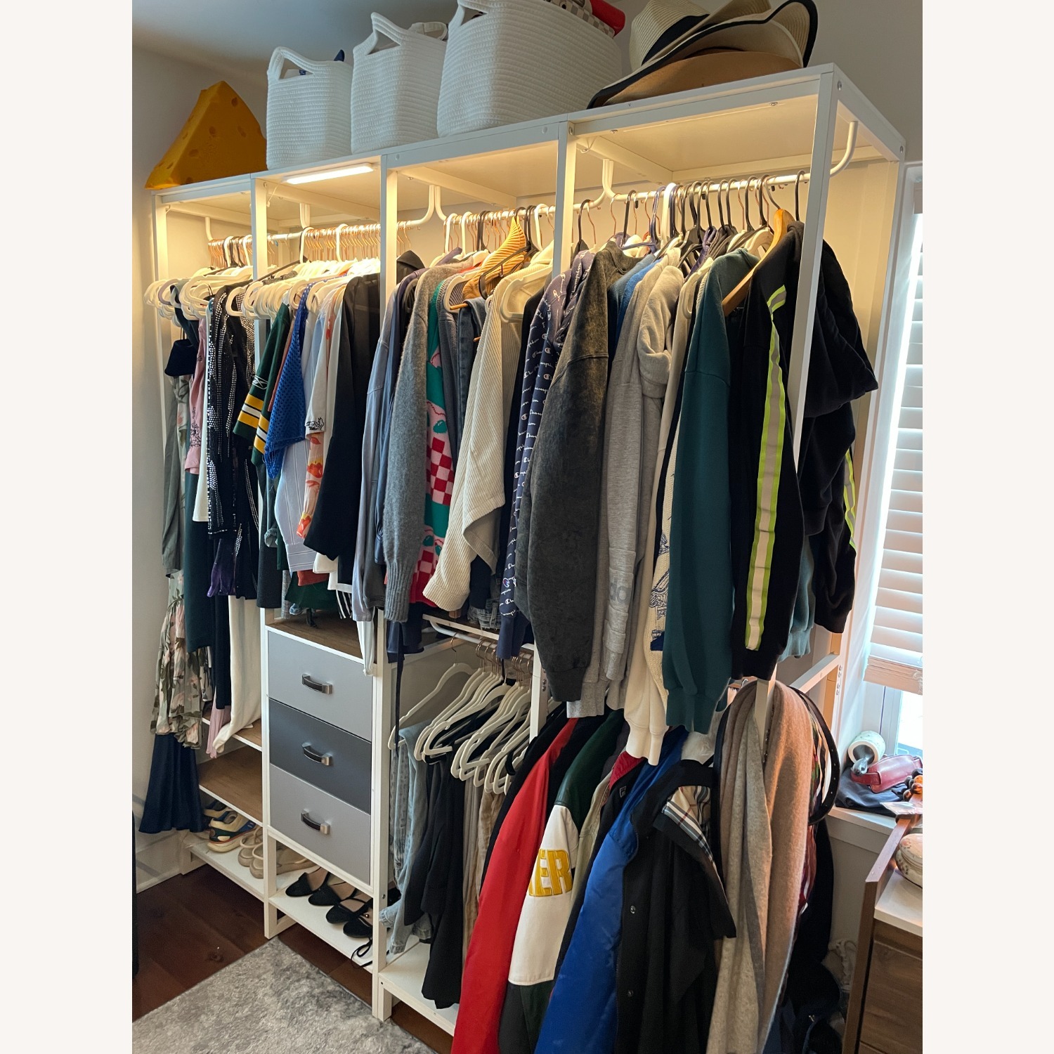 Amazon White Wood Clothes Rack 2 - image-5