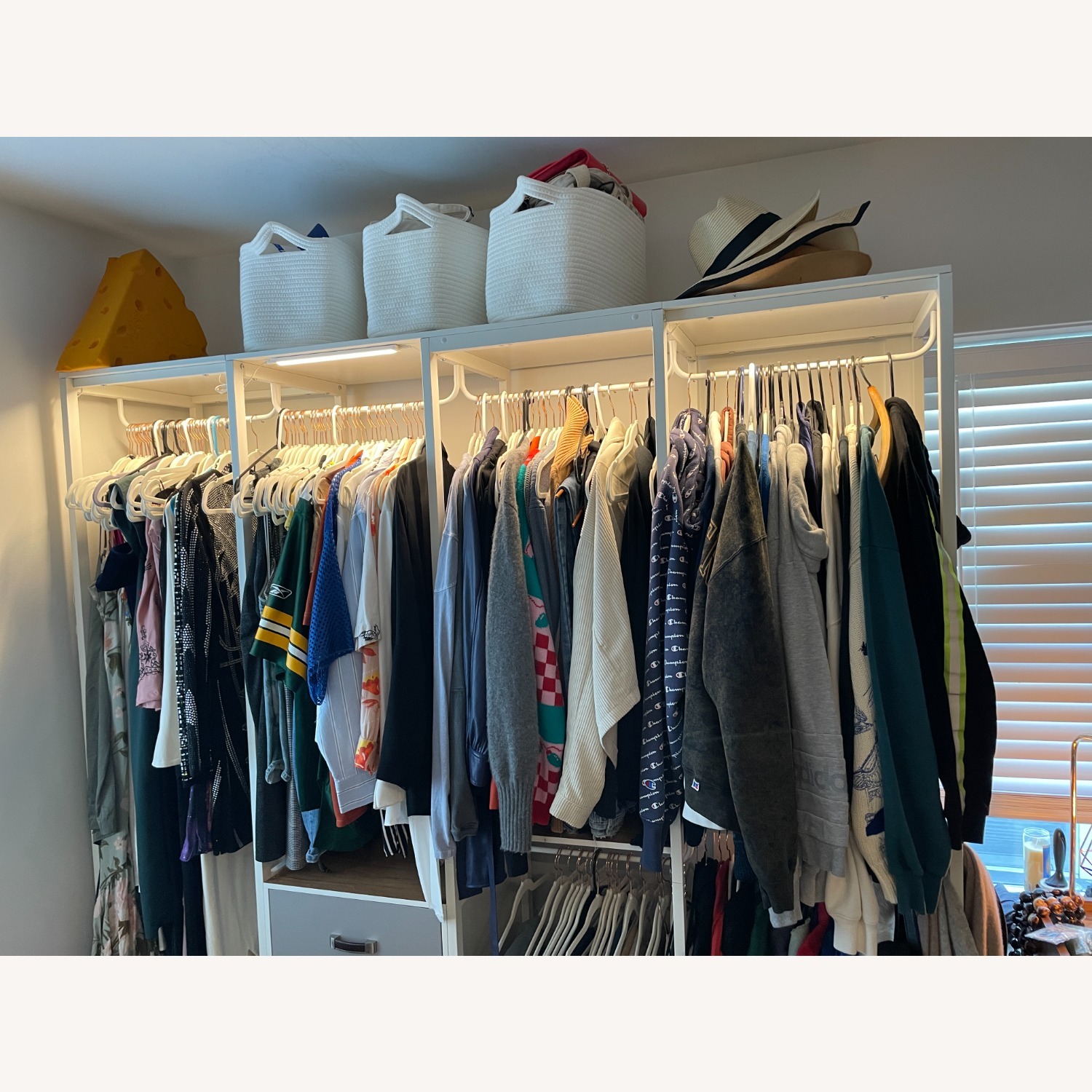 Amazon White Wood Clothes Rack 2 - image-9