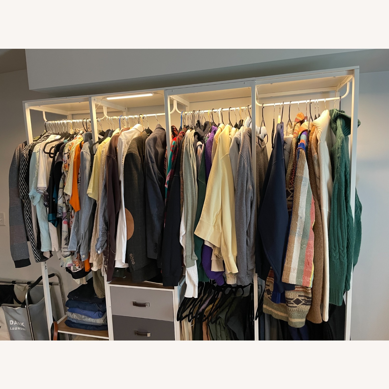Amazon White Wood Clothes Rack 2 - image-6