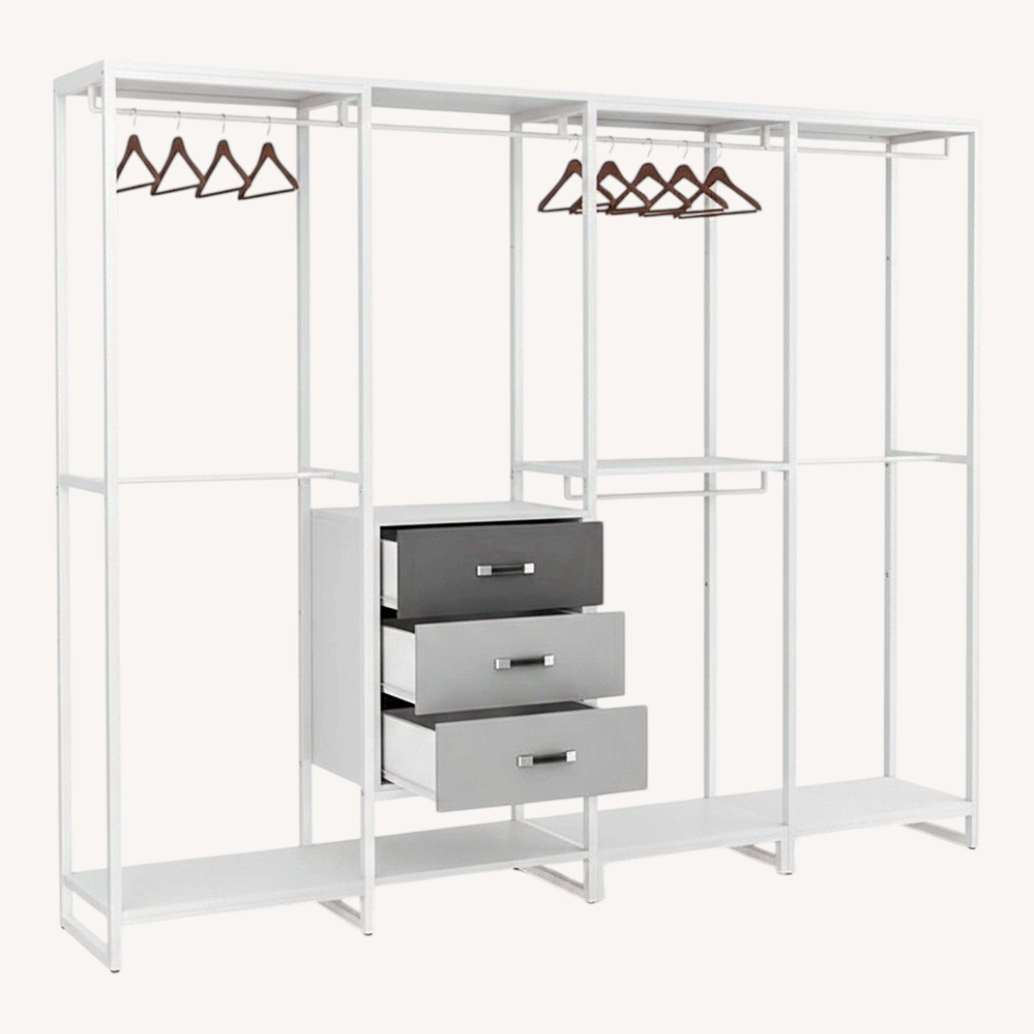 Amazon White Wood Clothes Rack 2 - image-0
