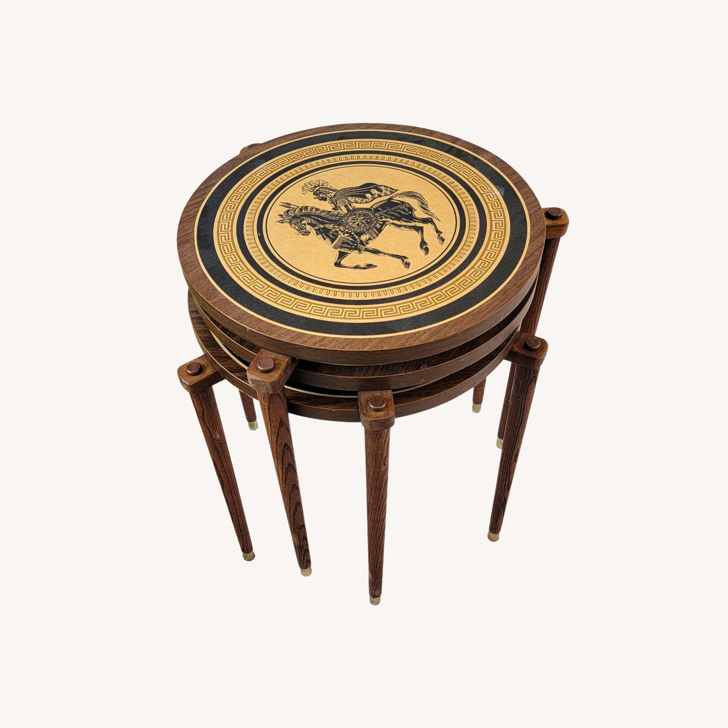 Fornasetti Style Set of 3 Nesting Tables - image-4