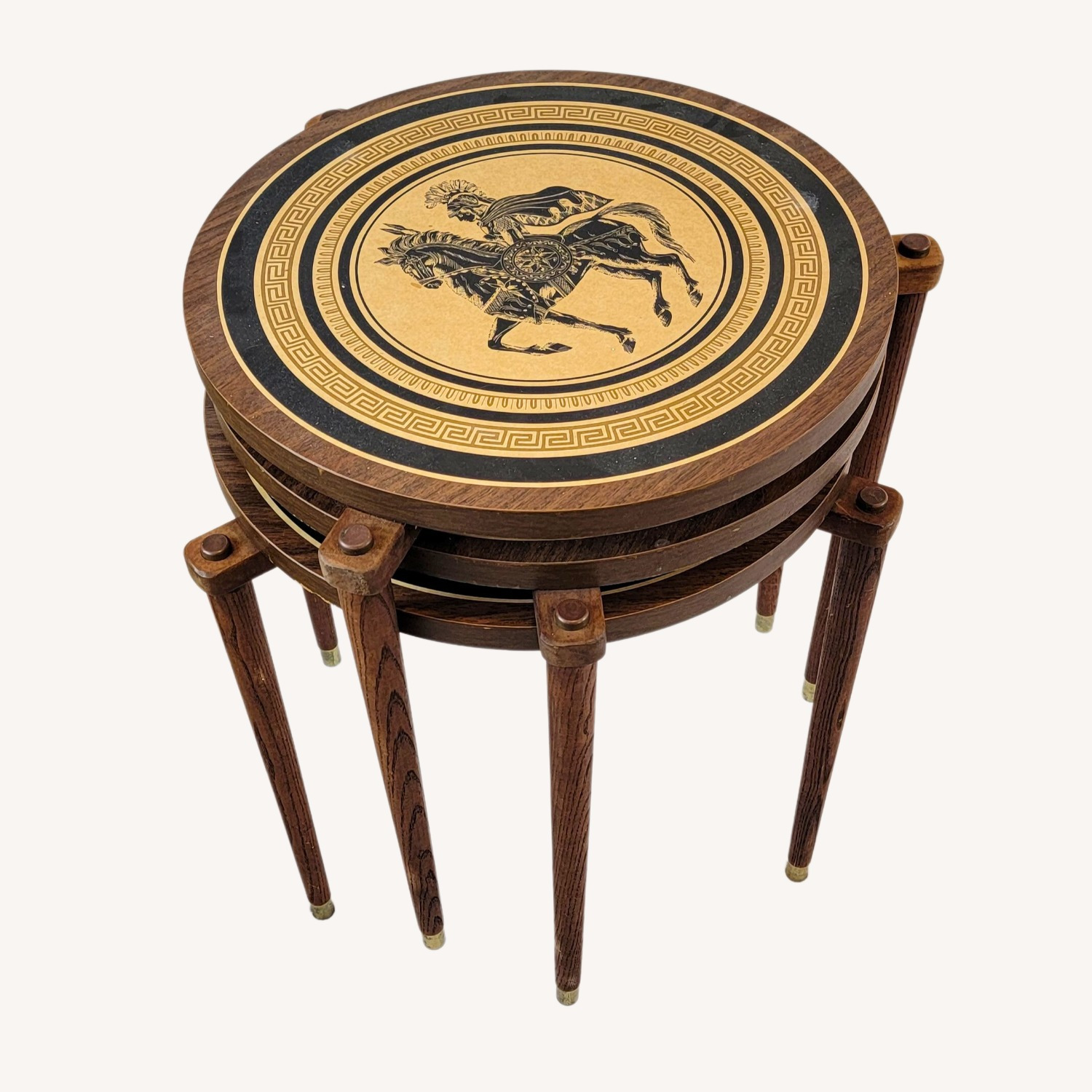 Fornasetti Style Set of 3 Nesting Tables - image-3