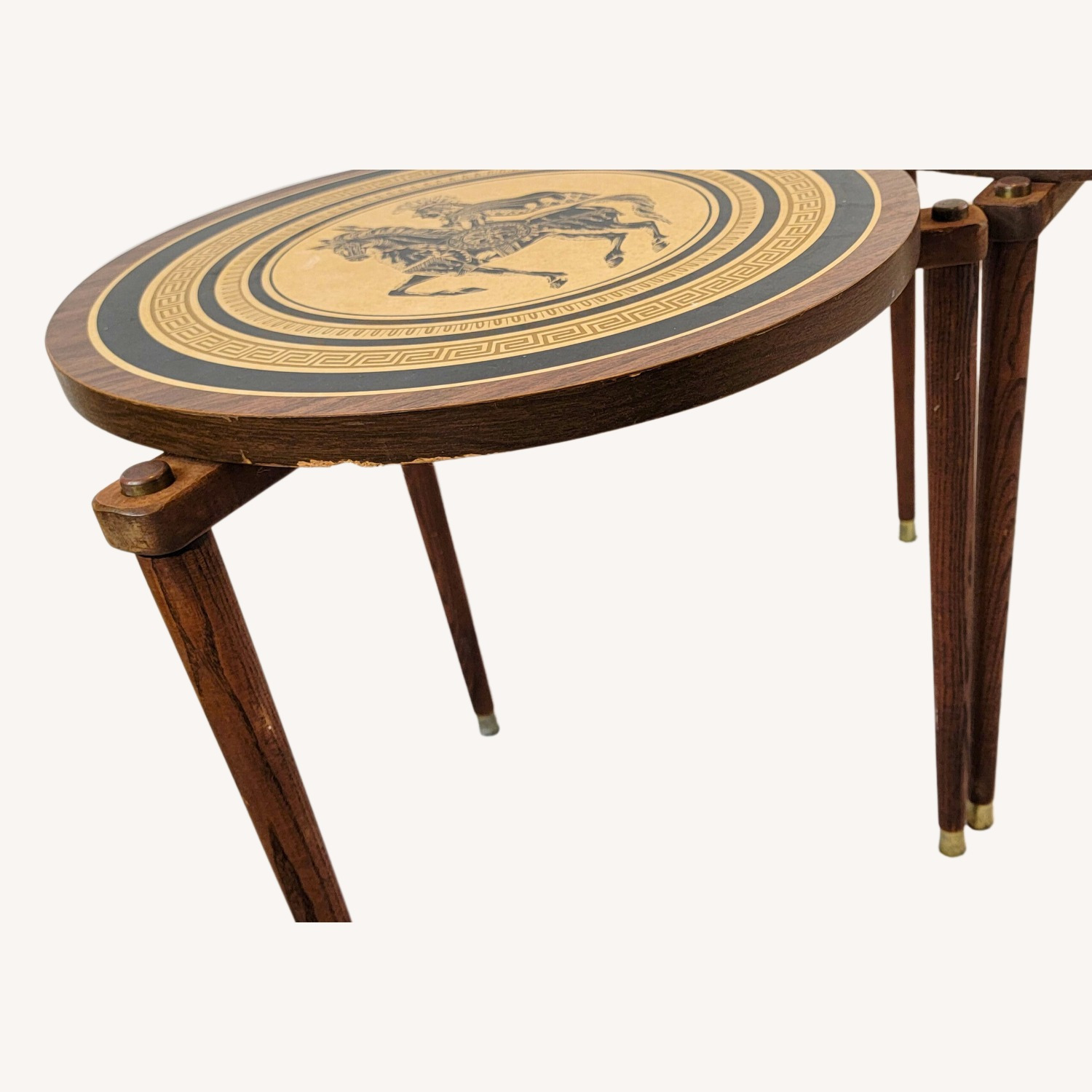 Fornasetti Style Set of 3 Nesting Tables - image-2