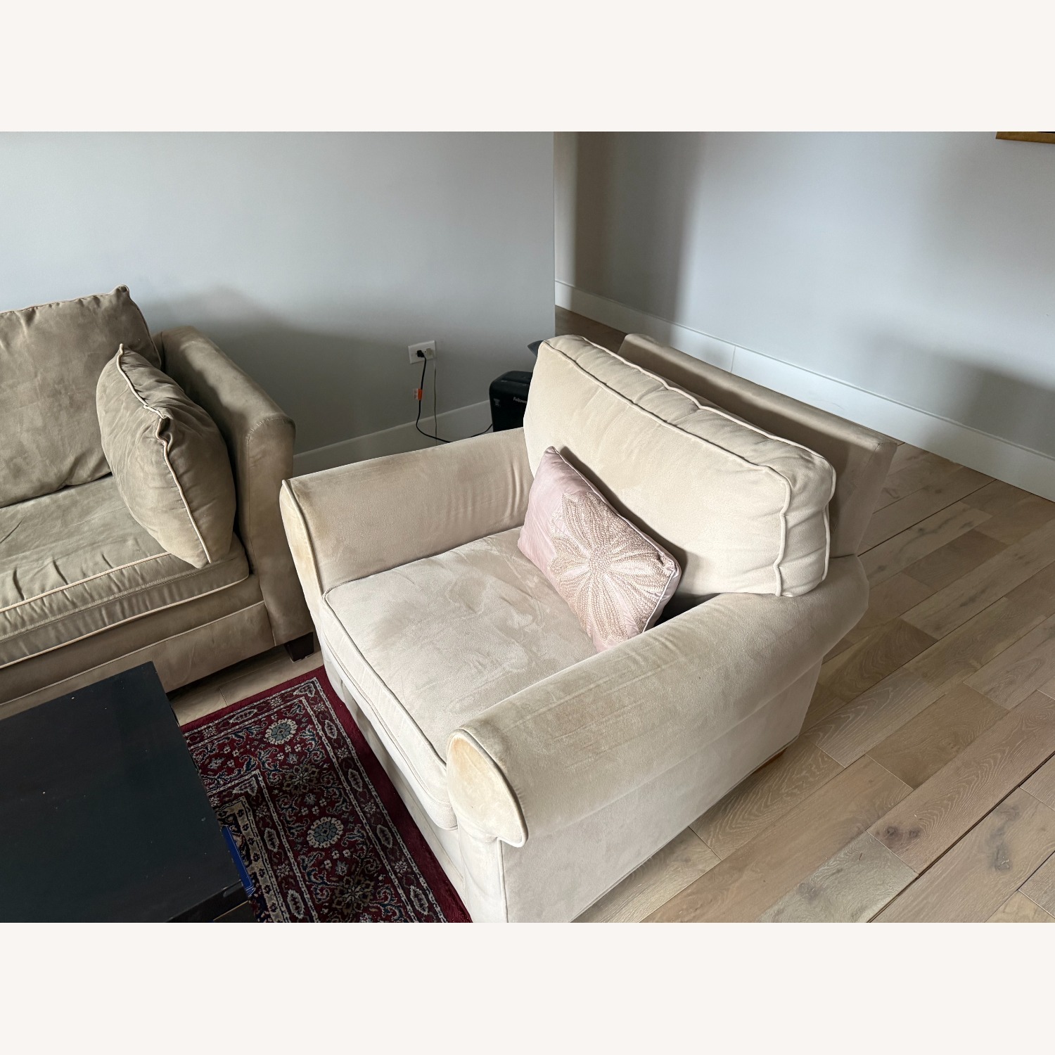 Natural Fabric Armchair - image-3