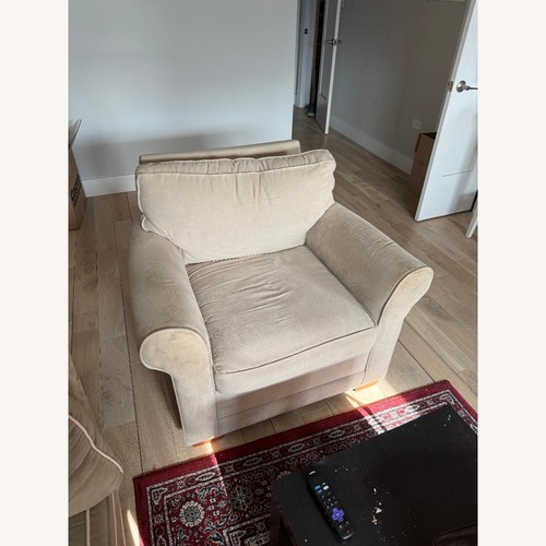 Used Natural Fabric Armchair for sale on AptDeco