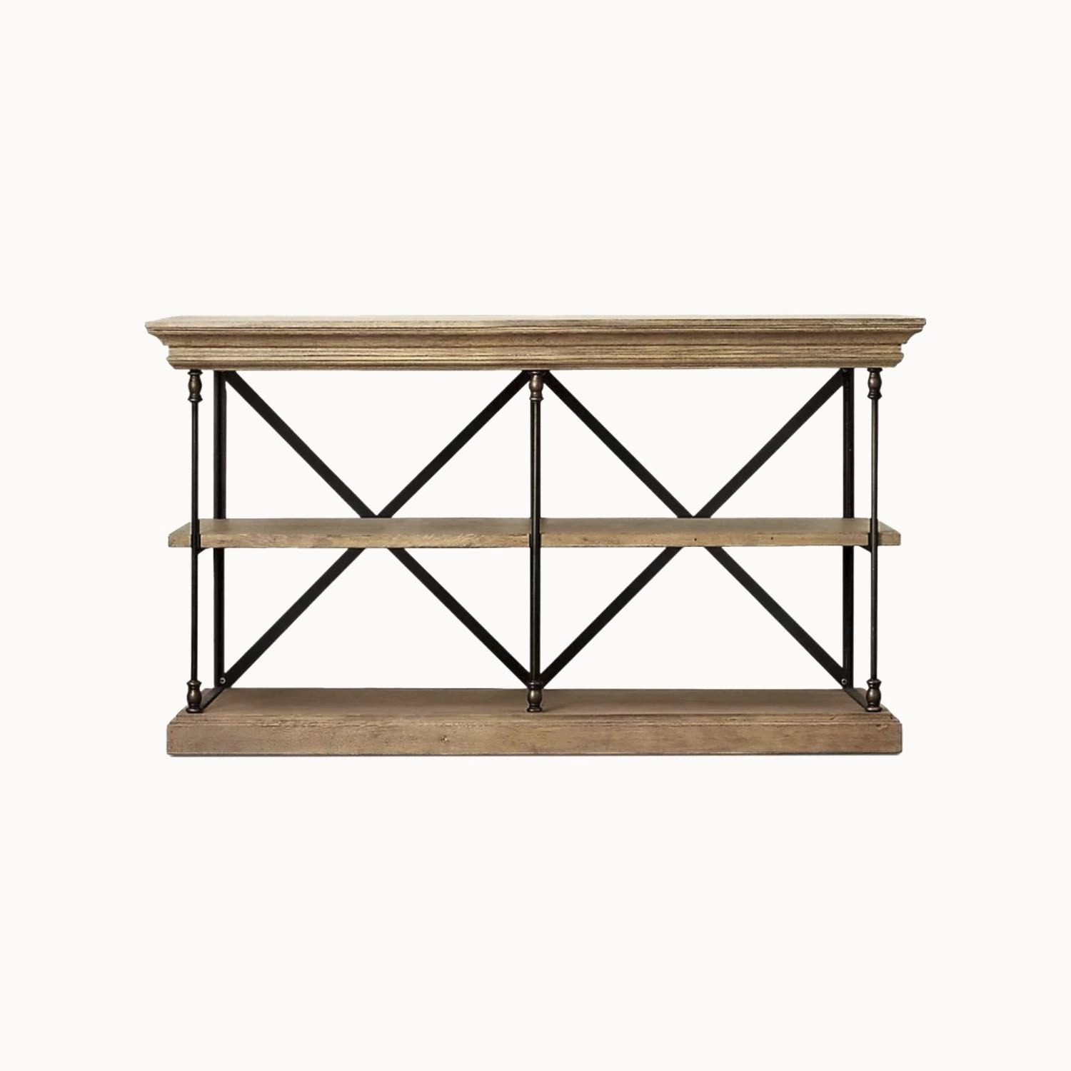 Restoration Hardware Natural Wood Wall Shelf - image-1