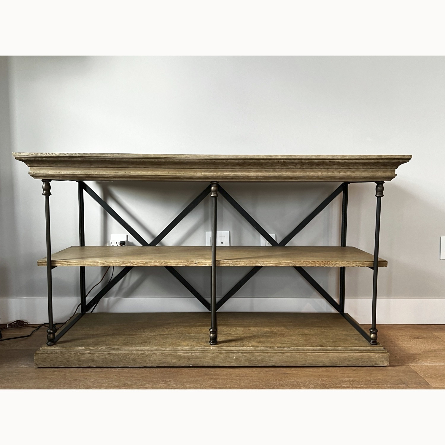 Restoration Hardware Natural Wood Wall Shelf - image-2