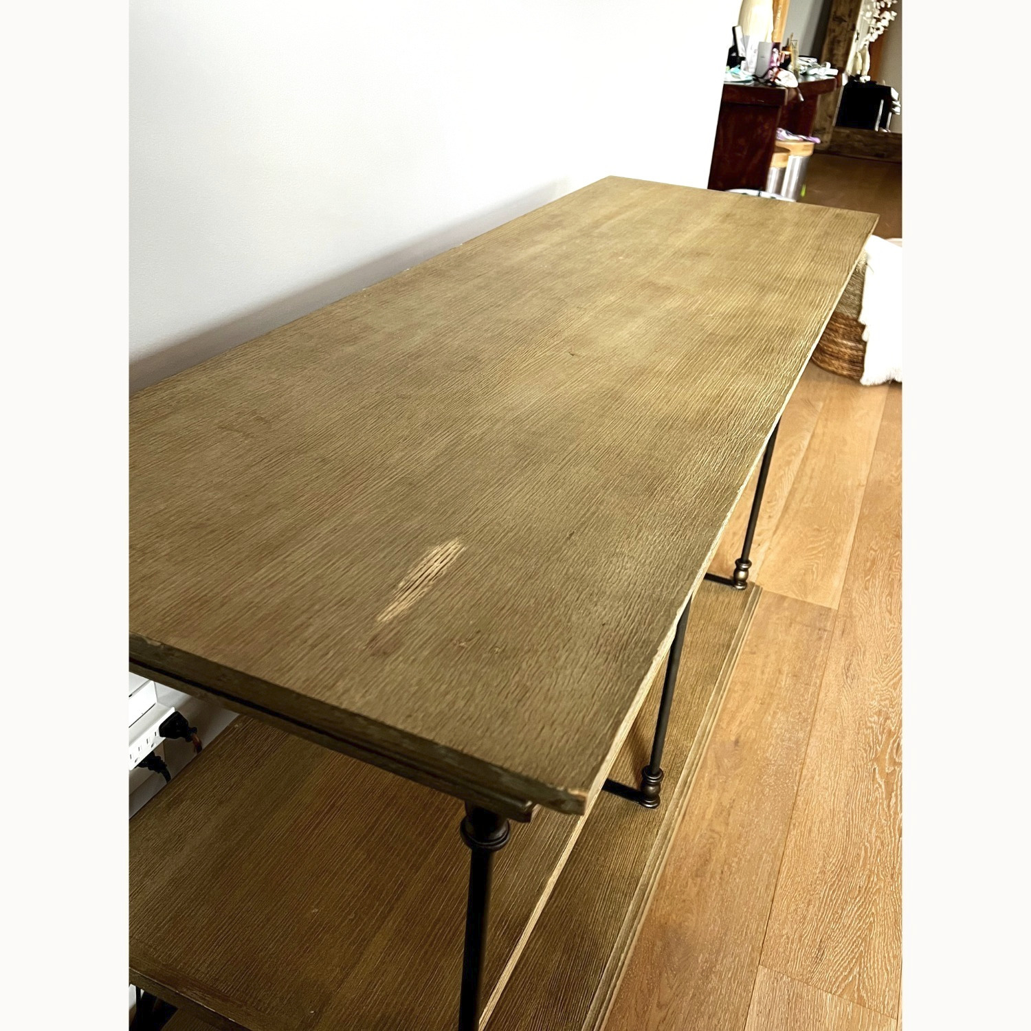Restoration Hardware Natural Wood Wall Shelf - image-4