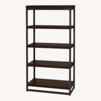 Restoration Hardware Dark Brown Wood Wall Shelf