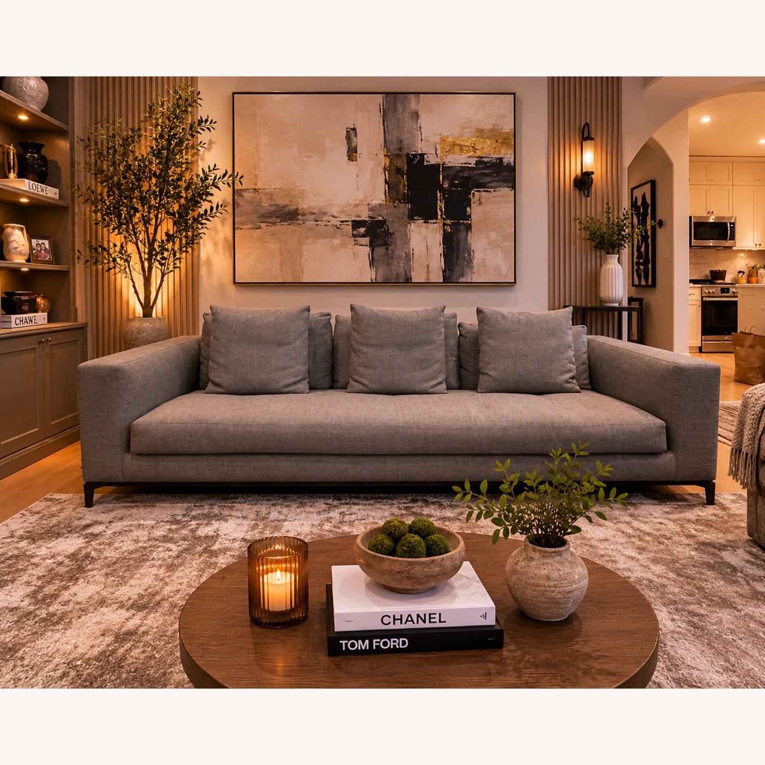 Minotti Light Gray 2 Seater Sofa - image-2