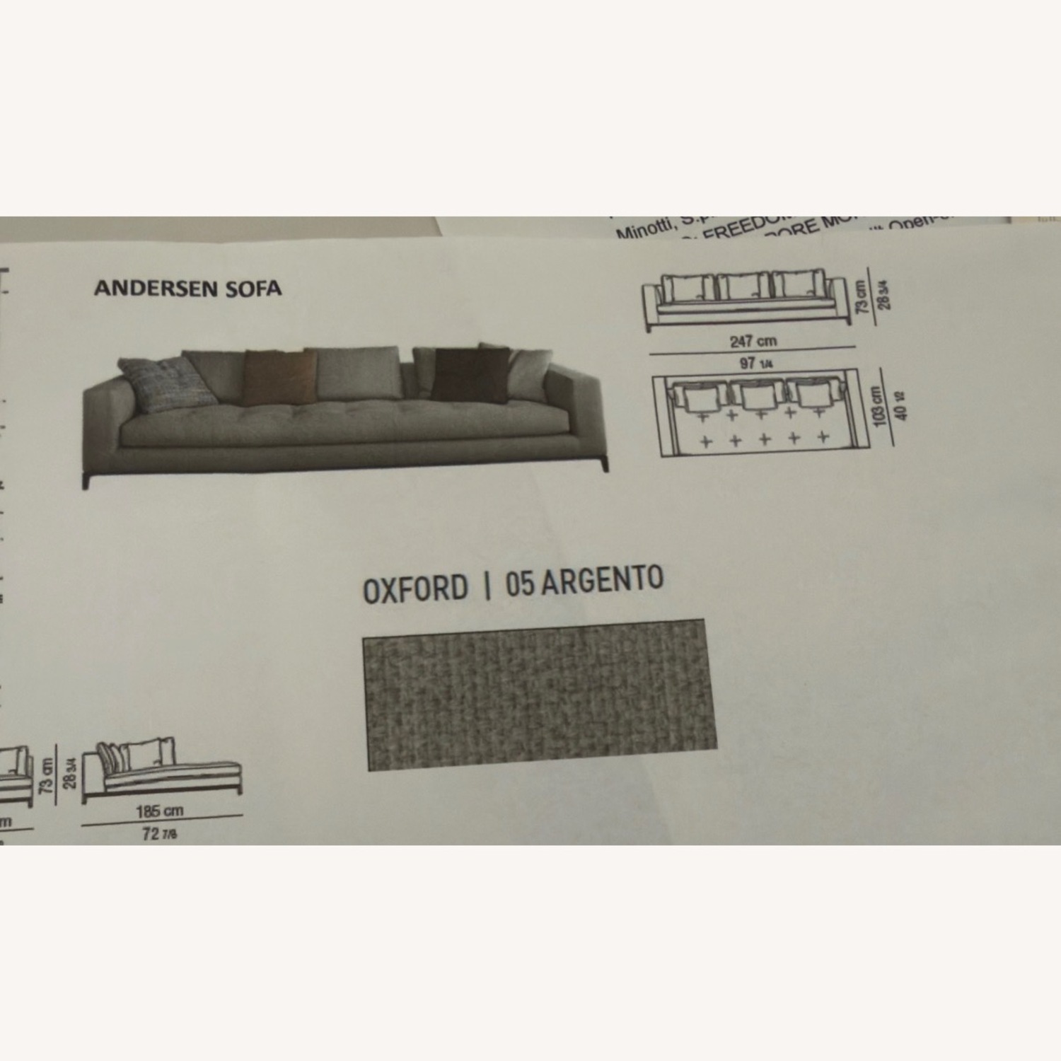 Minotti Light Gray 2 Seater Sofa - image-4