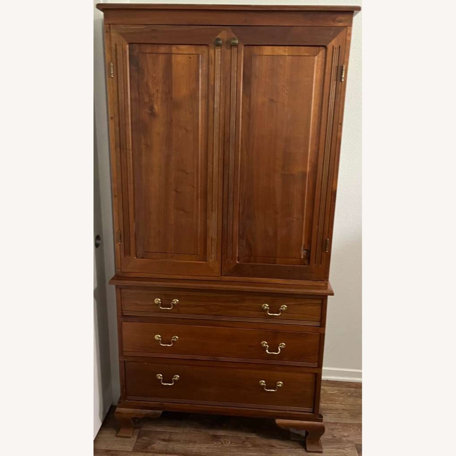 Classic Ethan Allen Solid Wood Armoire - image-2