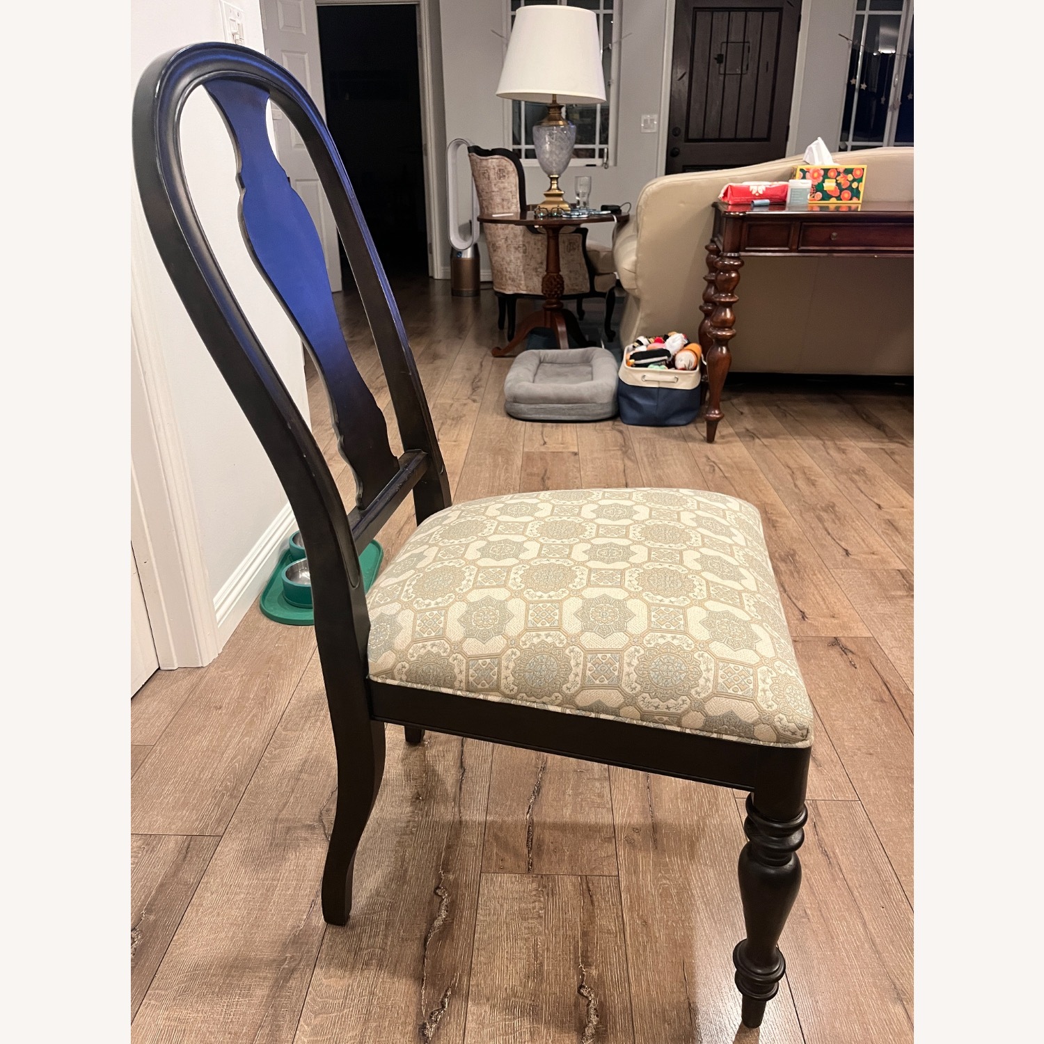 Ethan Allen Baltic Dark Brown Wood Accent Chair - image-3