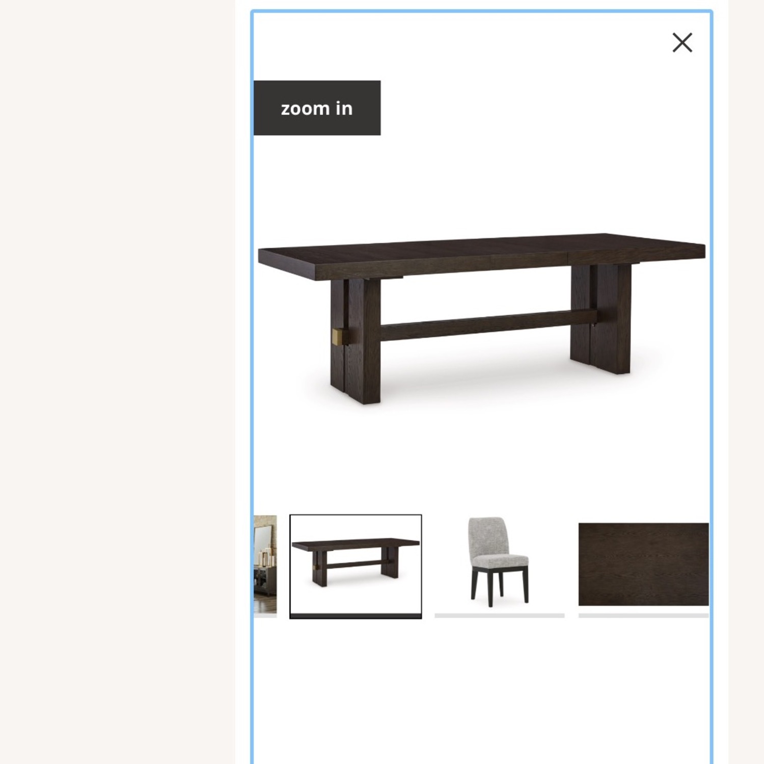 Ashley Furniture Burkhaus Dark Brown Fabric Dining Set - image-2