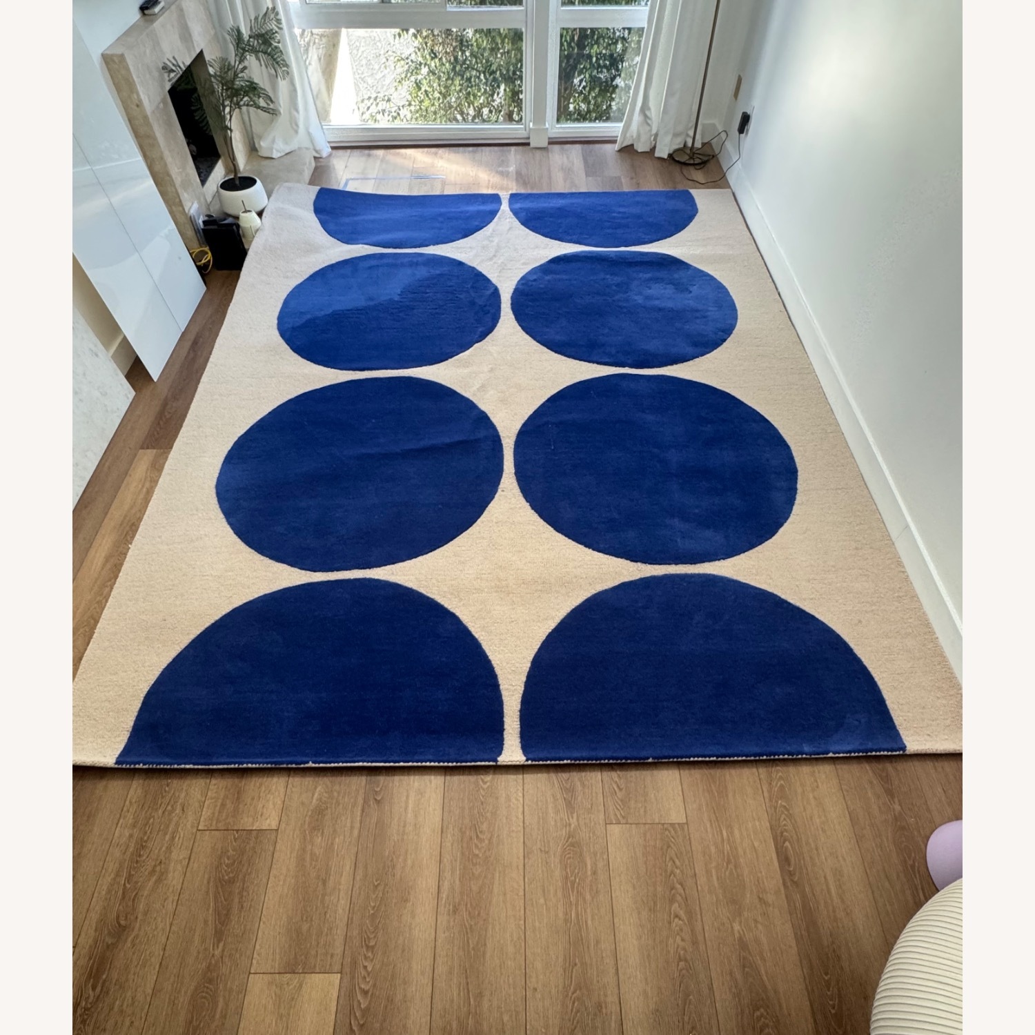 Blue Wool Area Rug 9' x 12' - image-1