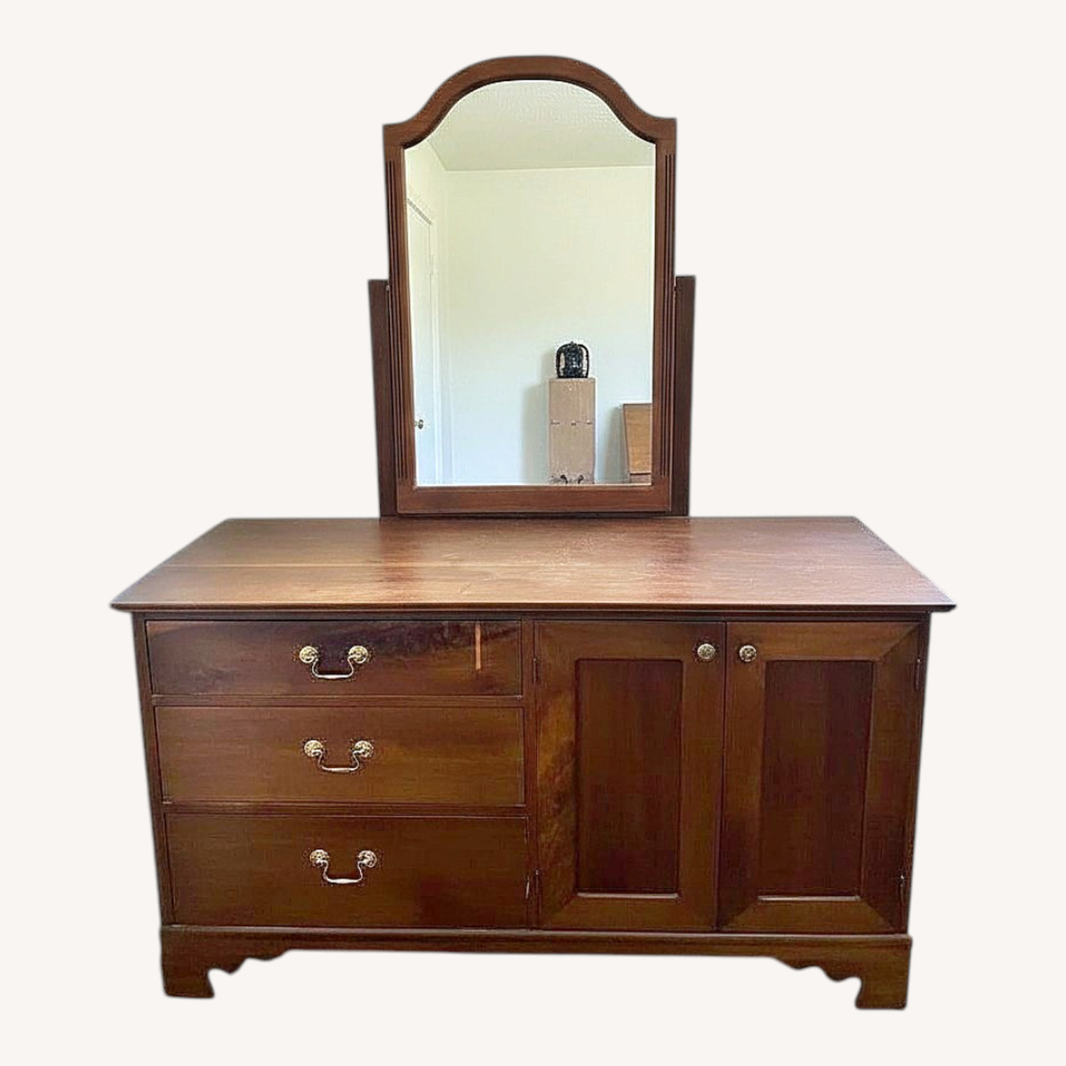 Vintage/Antique Finds Dark Brown Wood Dresser - image-0