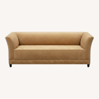 Todd Hase Sleek Regency Style Velvet Sofa Gold