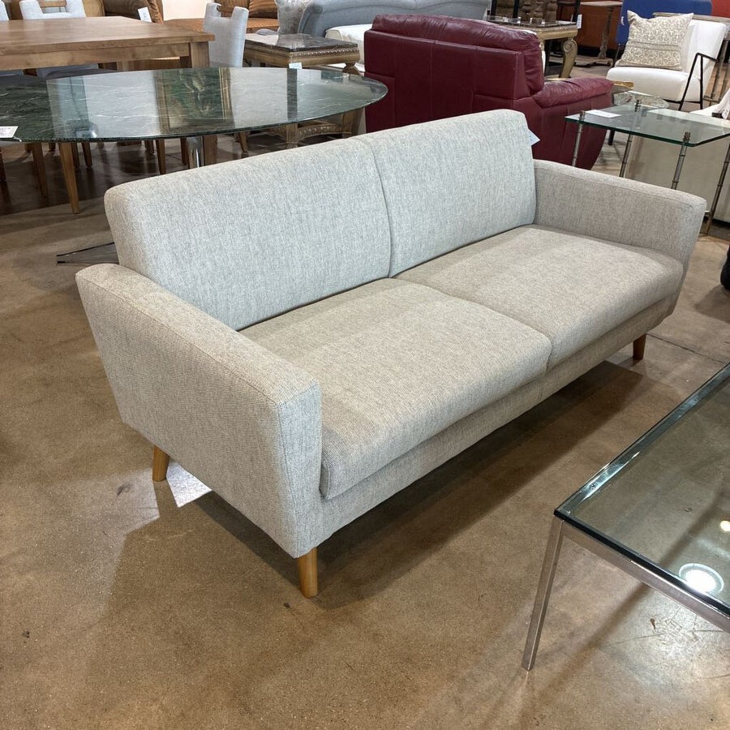 Oliver Sofa Twill Dove Contemporary 2 Seater Sofa - image-2