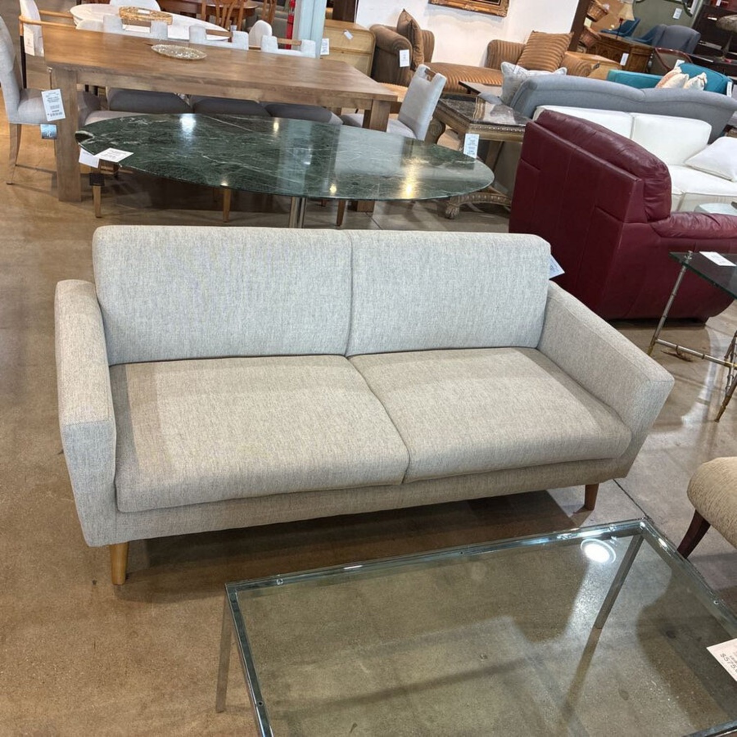 Oliver Sofa Twill Dove Contemporary 2 Seater Sofa - image-1
