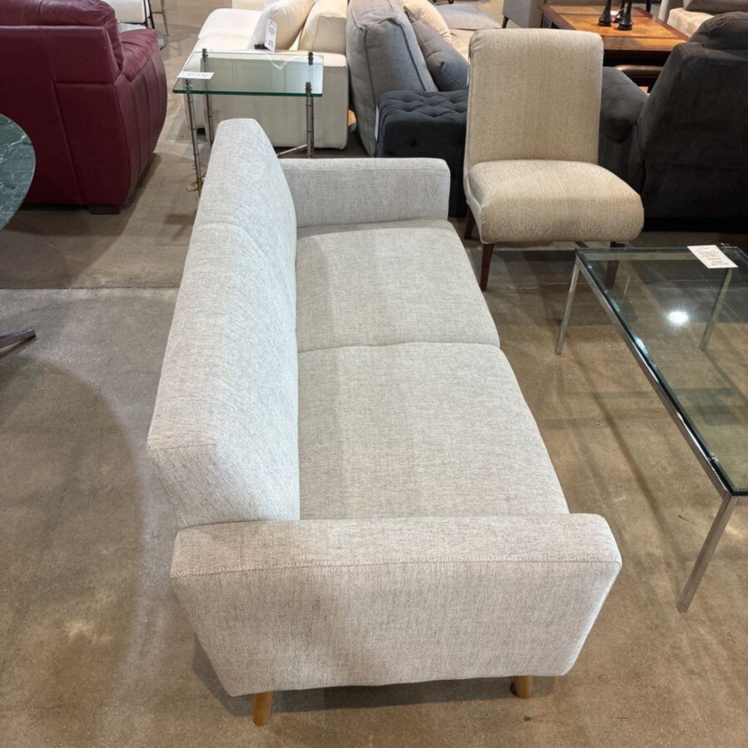 Oliver Sofa Twill Dove Contemporary 2 Seater Sofa - image-4