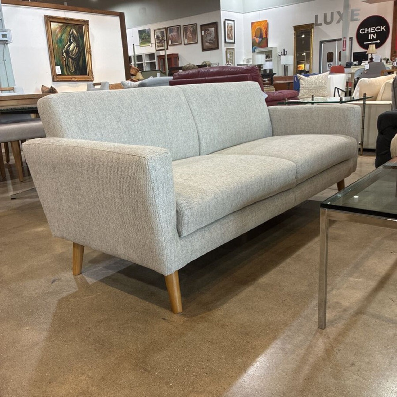 Oliver Sofa Twill Dove Contemporary 2 Seater Sofa - image-5