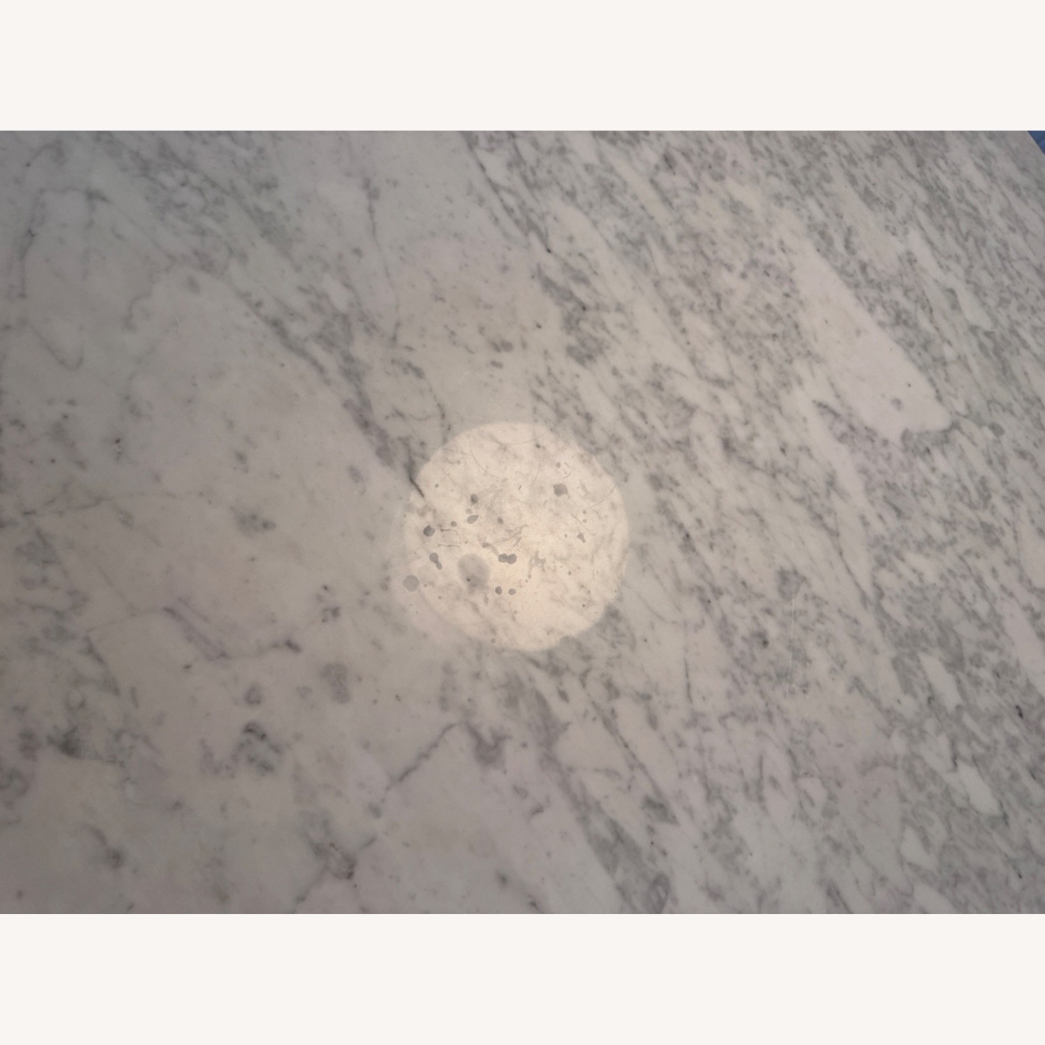 France and Son 43" White Marble Dining Table - image-3