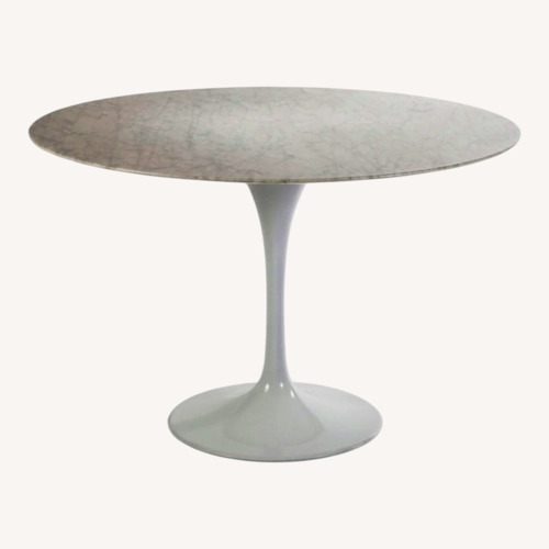 Used France and Son 43" White Marble Dining Table for sale on AptDeco