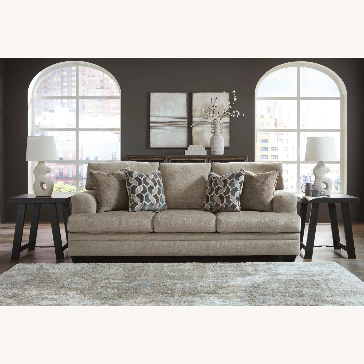 Ashley Taupe Stonemeade Sofa - image-1