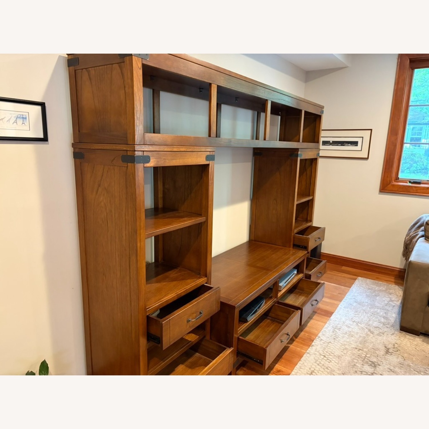 Arhaus Dark Brown Solid Wood Entertainment Center - image-2