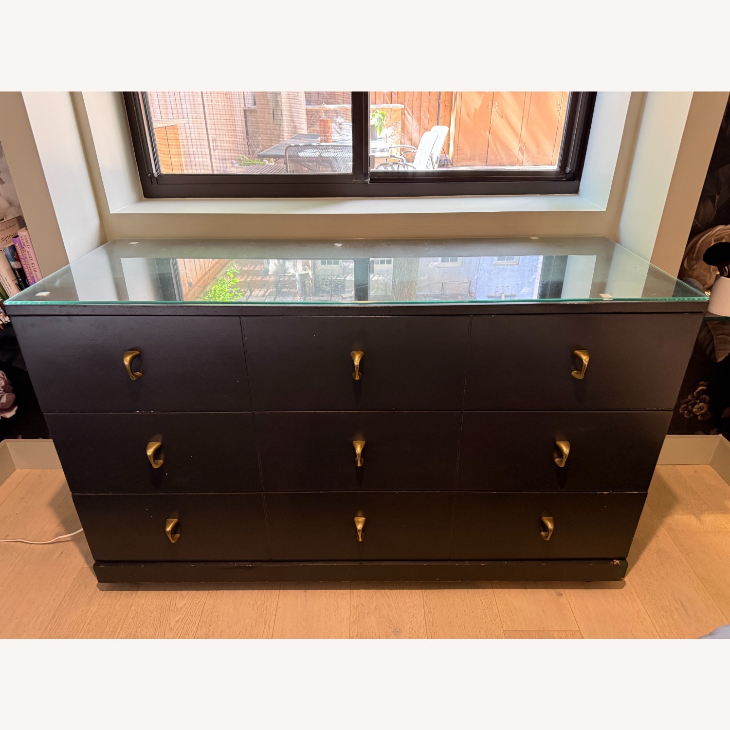 Vintage/Antique Asian Black Wood Dresser - image-1