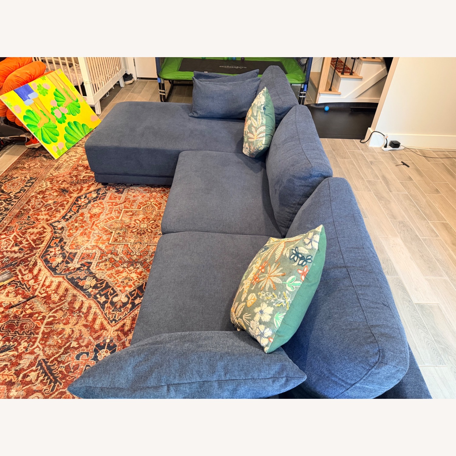 AllModern Kenji Blue Sectional - image-5