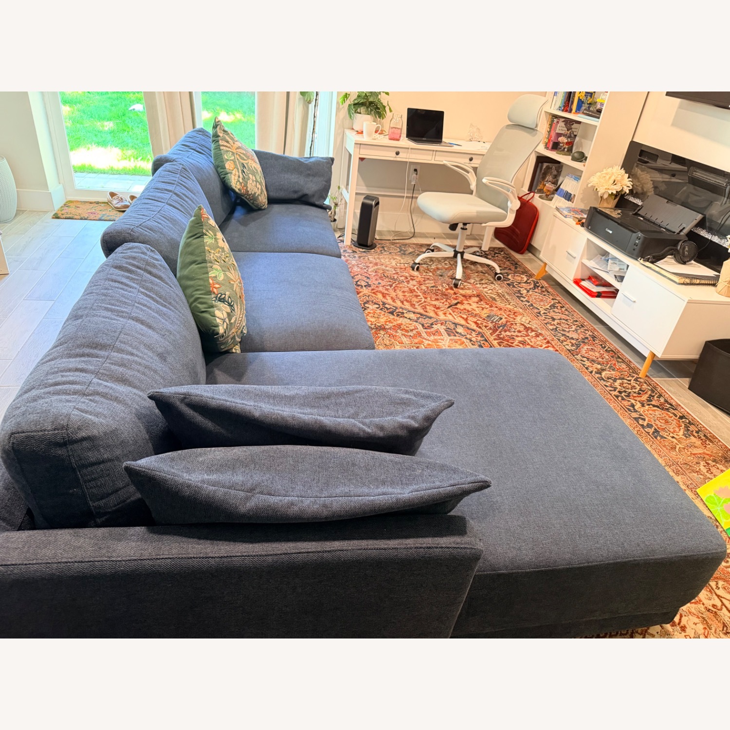 AllModern Kenji Blue Sectional - image-4