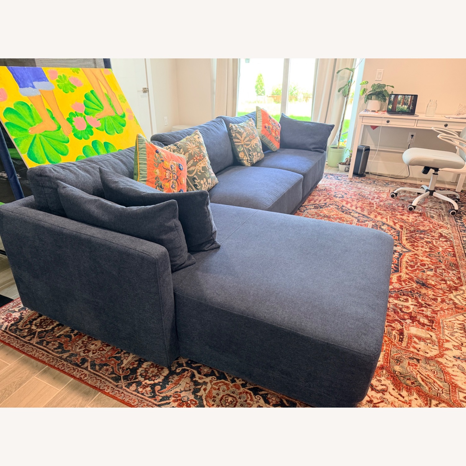 AllModern Kenji Blue Sectional - image-3