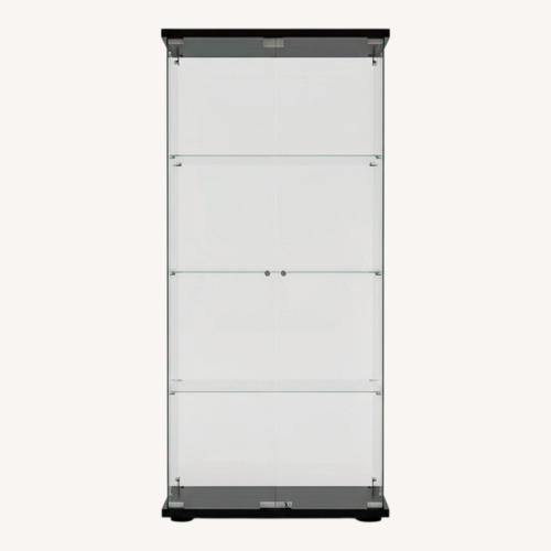 Used Black Glass Display Cabinet for sale on AptDeco