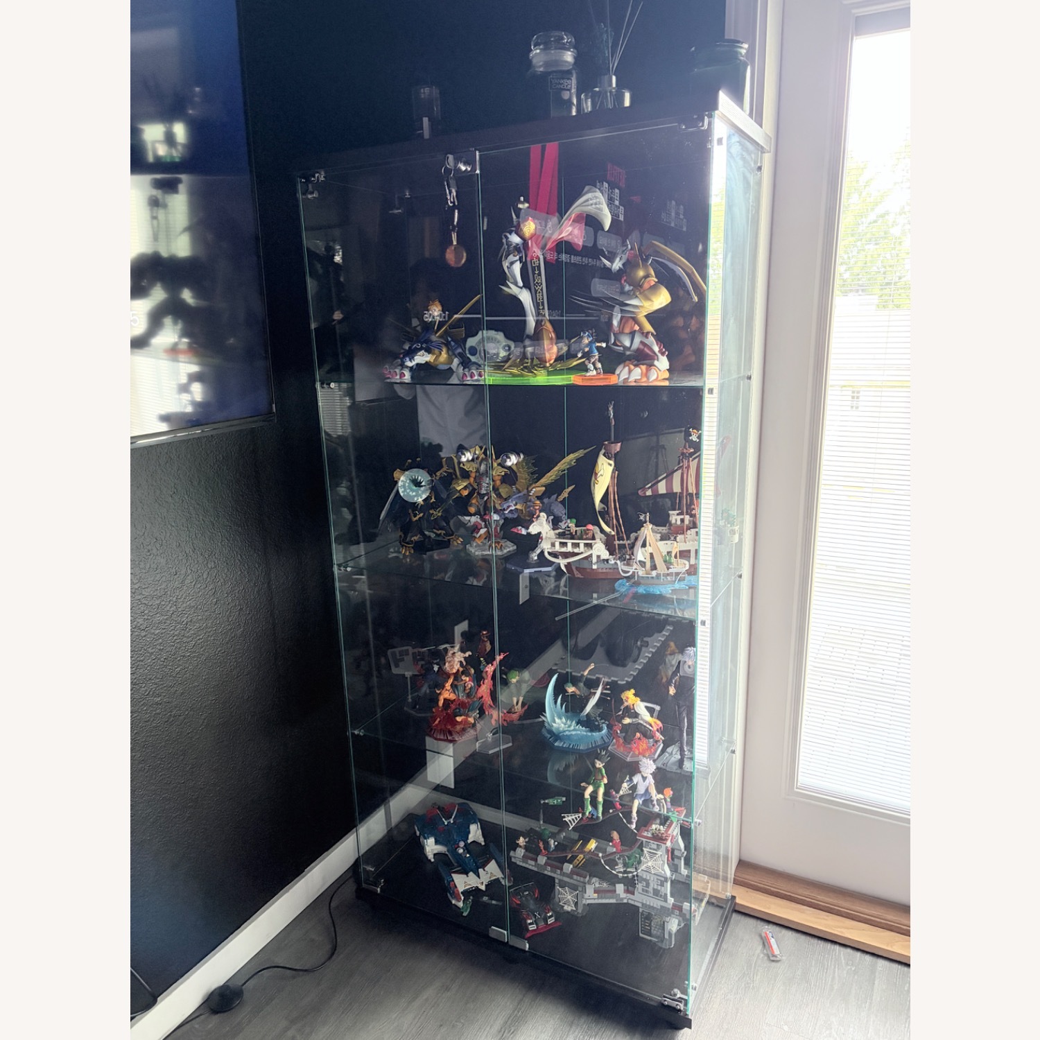 Black Glass Display Cabinet - image-4