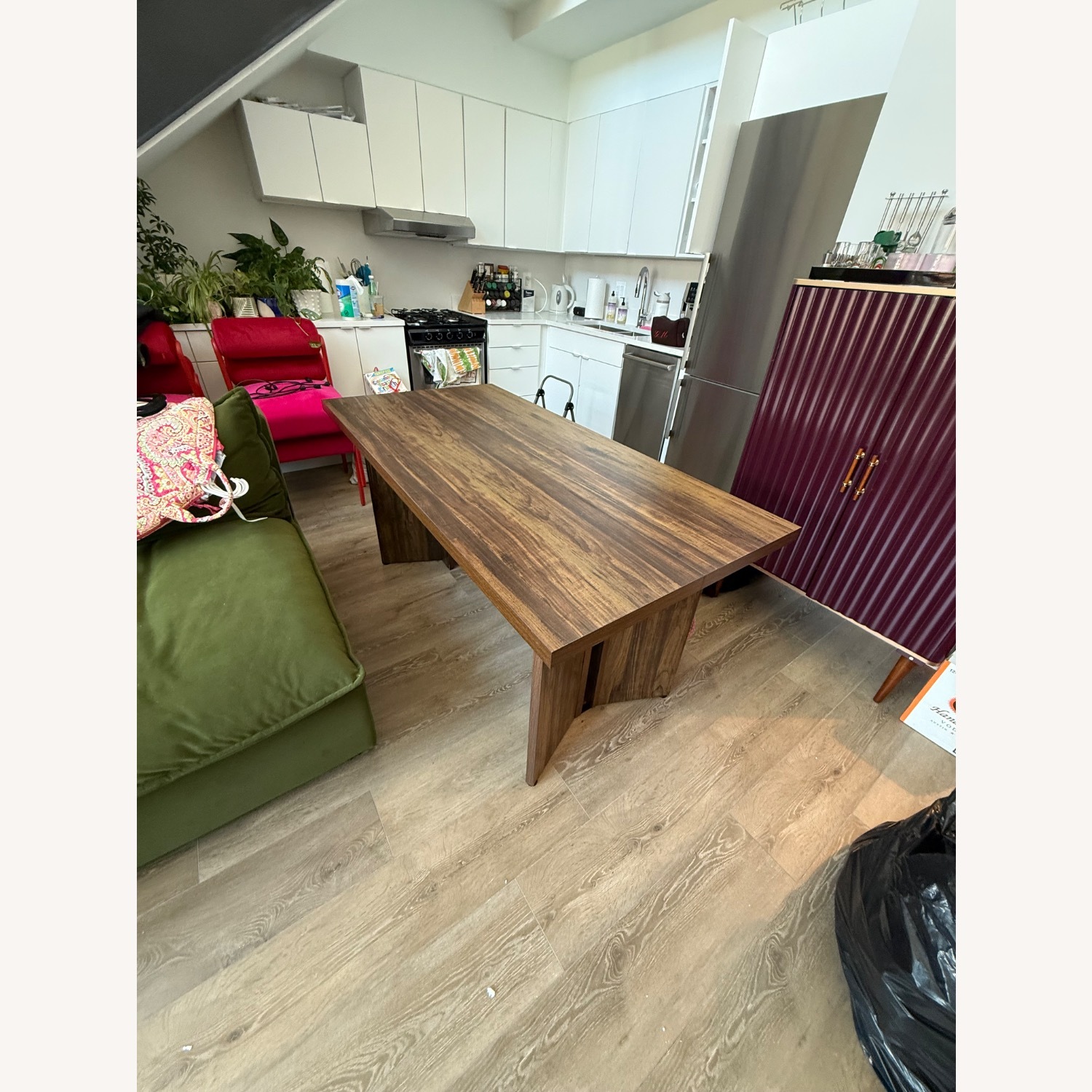 Wayfair Rahn Dark Brown Wood Dining Table - image-3