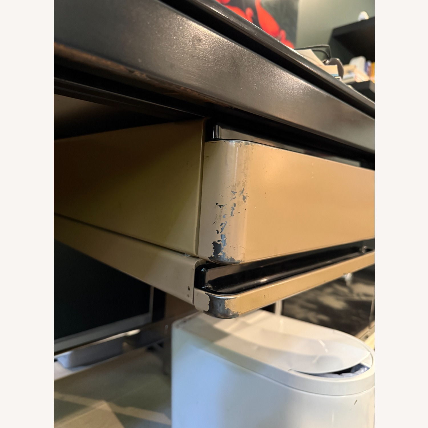 Vintage/Antique Black Metal Desk - image-6