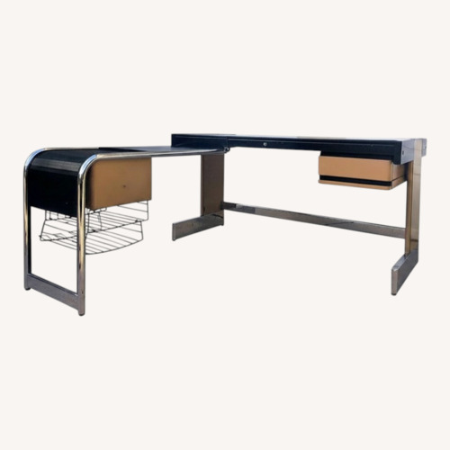 Used Vintage/Antique Black Metal Desk for sale on AptDeco