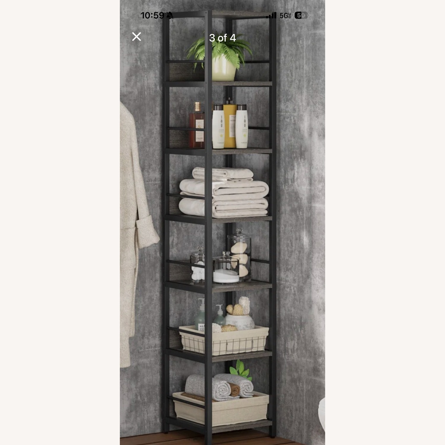 Wayfair Light Gray Bookcase - image-3